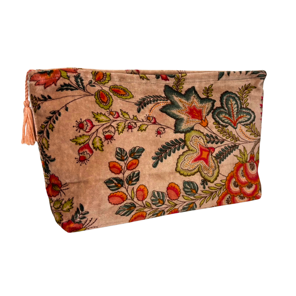 6F Velvet Cosmetic / Toiletry Bag Fully Lined 32x20x10cms