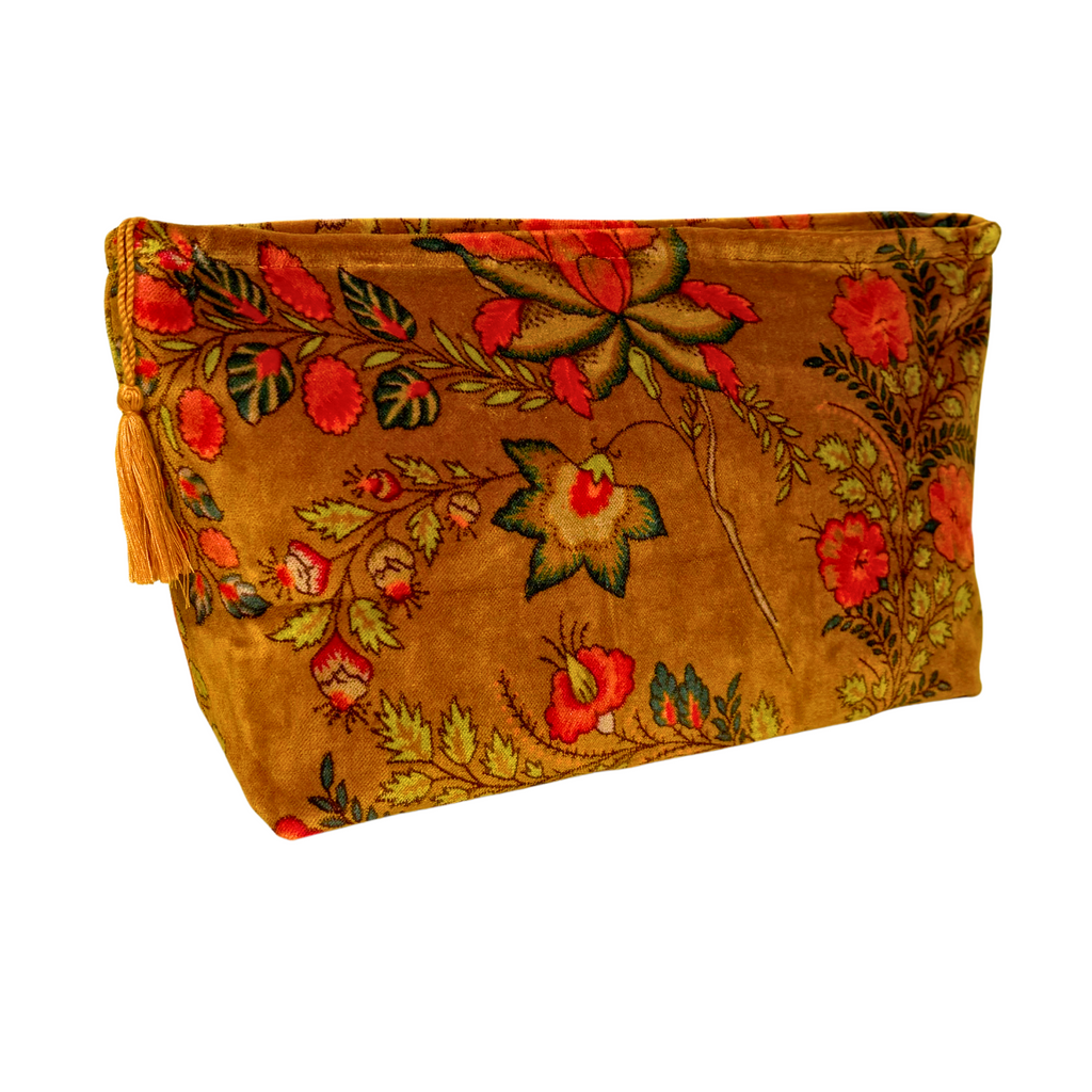 6F Velvet Cosmetic / Toiletry Bag Fully Lined 32x20x10cms