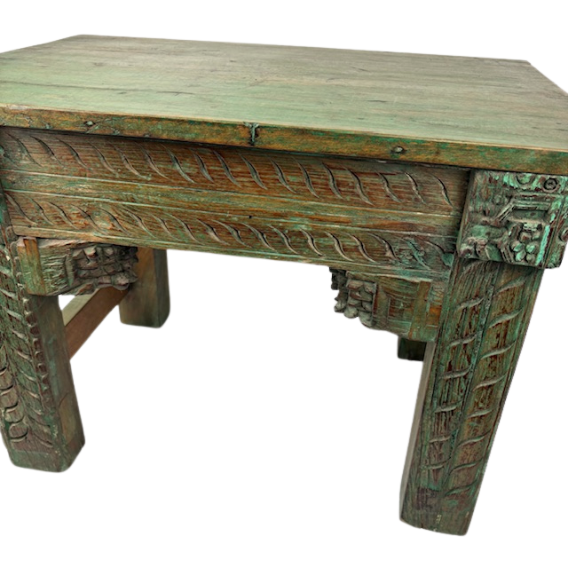 FUR643 Wooden Table with Amazing Carved Panels (61w41d46h)