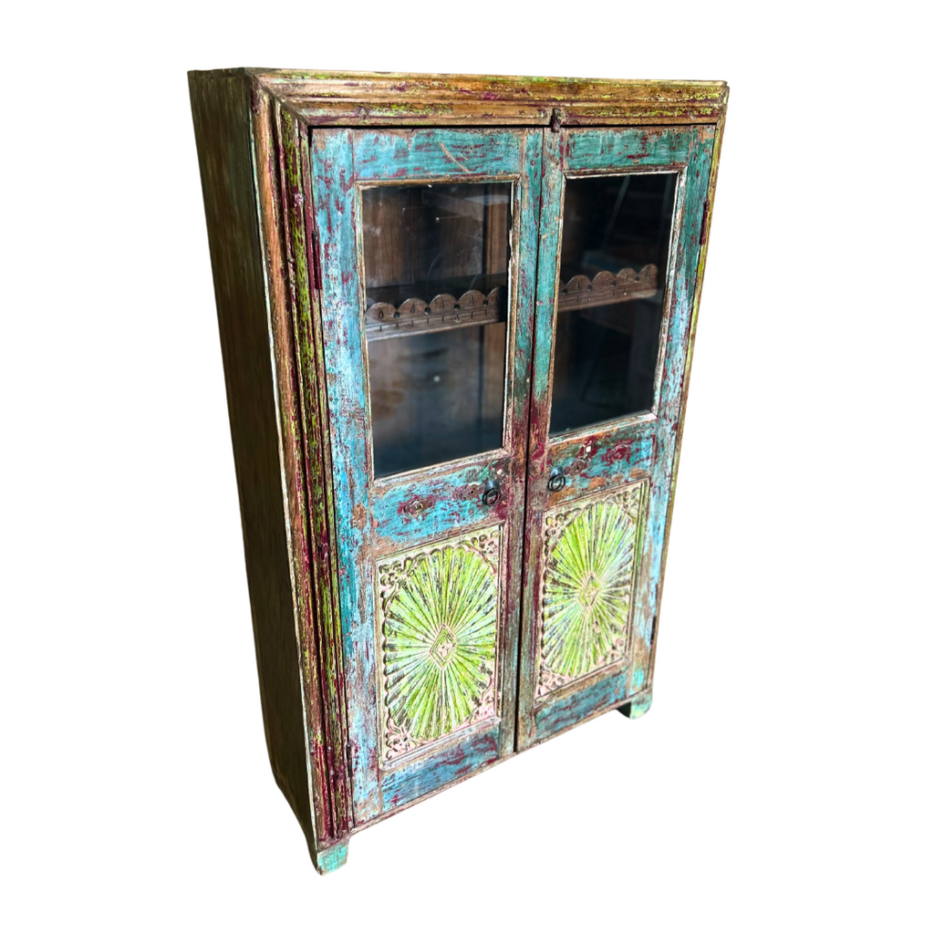 FUR630 Display Cabinet with Lovely caring & Glass Panels (87w32d143h)