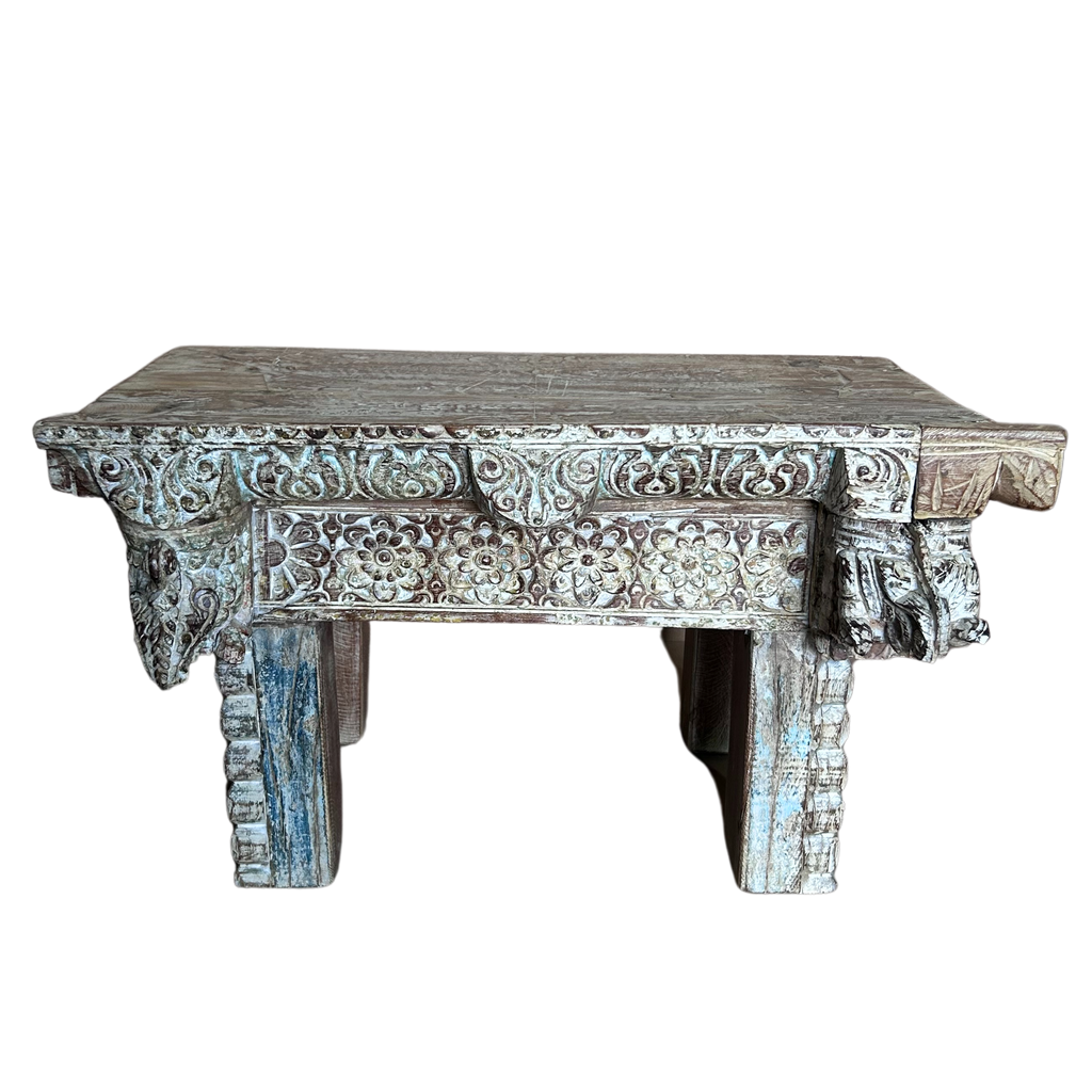 FUR639 Wooden Carved Side Table (72w45d42h)