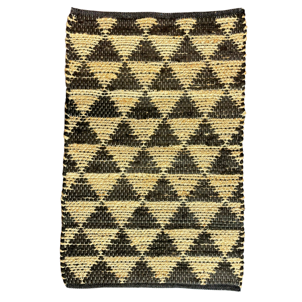 5HW 50% Cotton 50% Jute Mats Stepwell Pattern 60x90cms