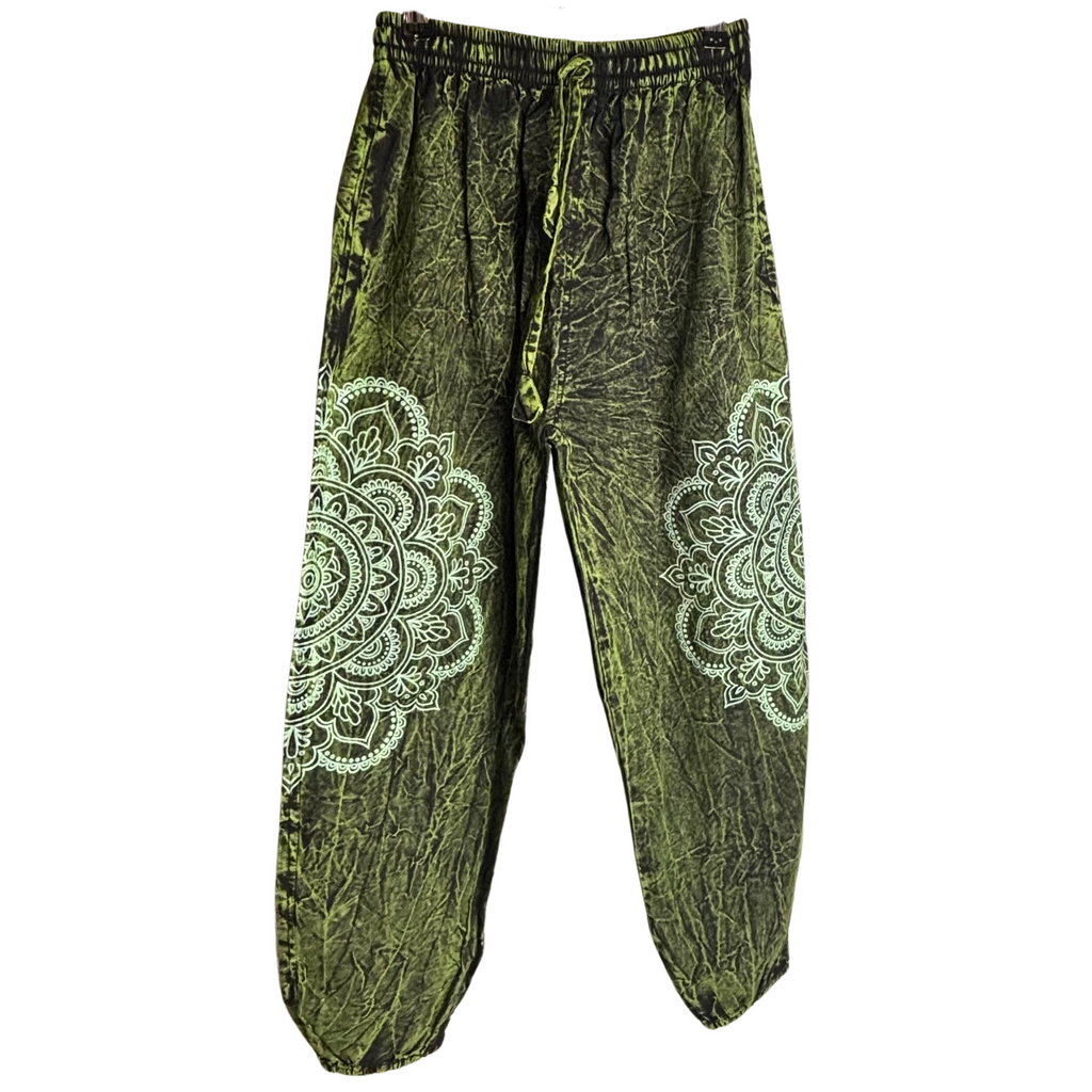 7NEP Stone Wash Cotton Pull On Pants Mandala