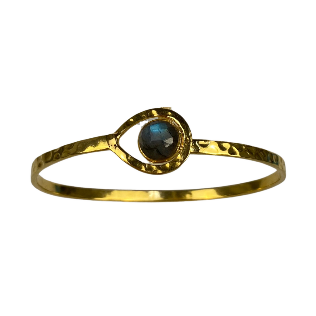 8JA Gold Plated Brass Bracelet with Gemstone