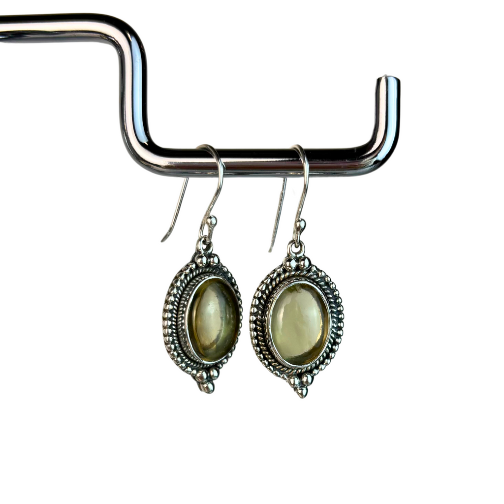 8JA Sterling Silver Earrings with Semi-Precious Gemstones