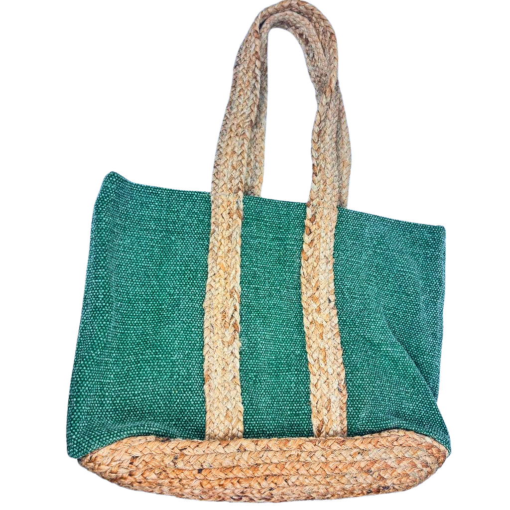 6F Jute and Cotton Tote bags 3 colours 30x50cms