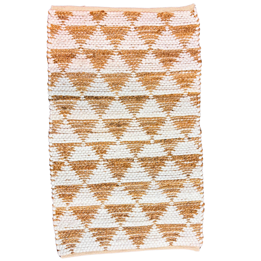 5HW 50% Cotton 50% Jute Mats Stepwell Pattern 60x90cms