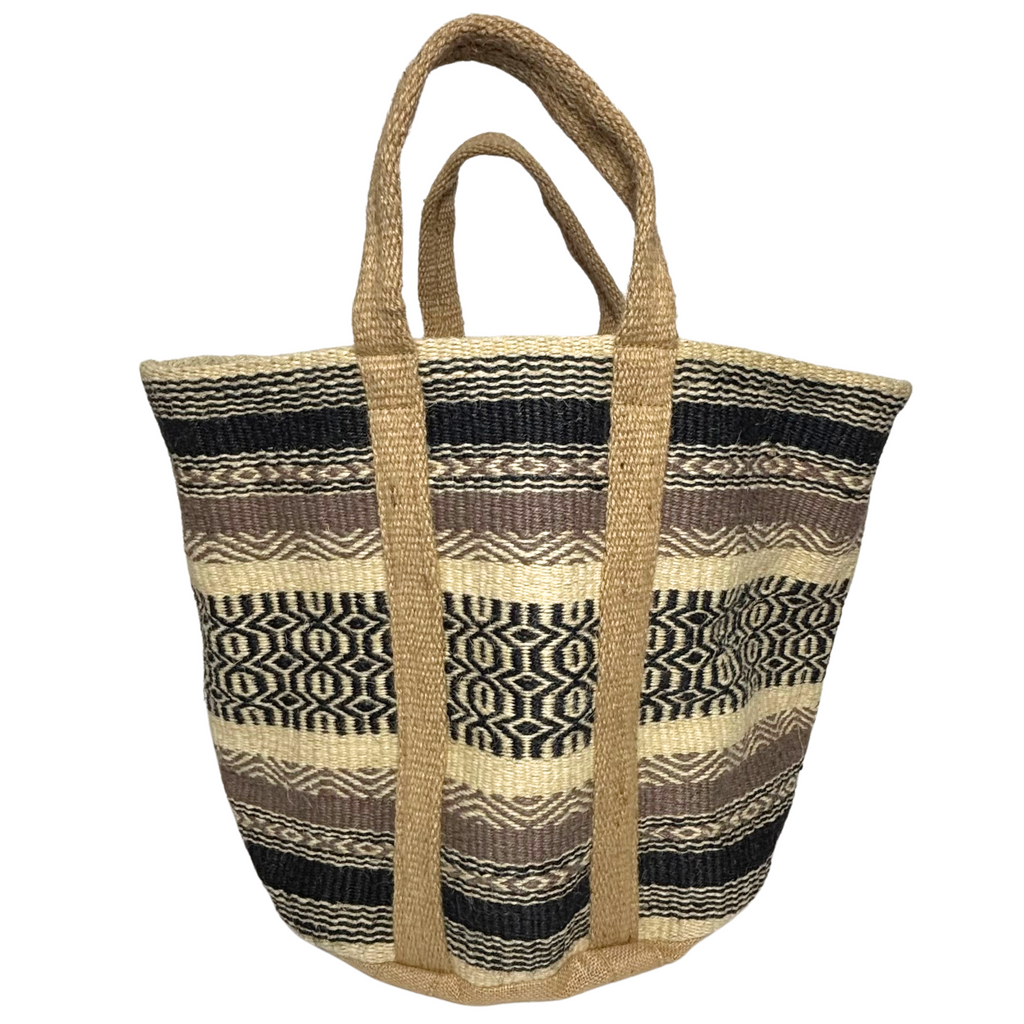 5HW Storage Basket 100% Jute with Handles 37x40cms HW591