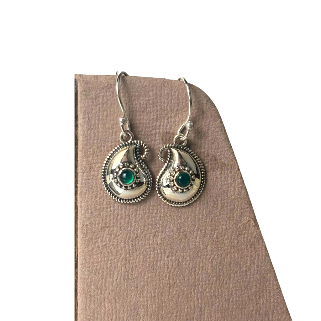 8JA Sterling Silver Earrings with Semi-Precious Gemstones