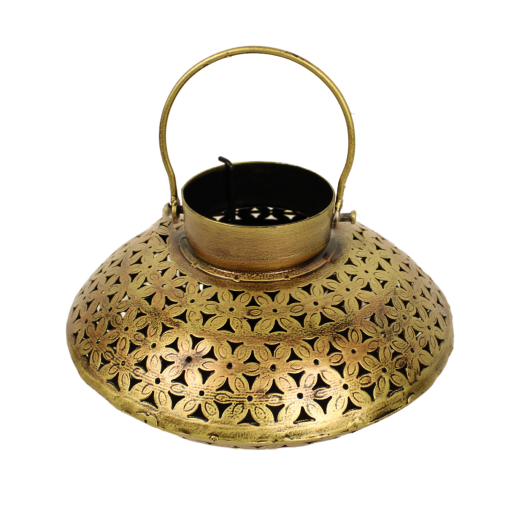 1GW Metal Tea-light Candle Holder Flat Round GW324