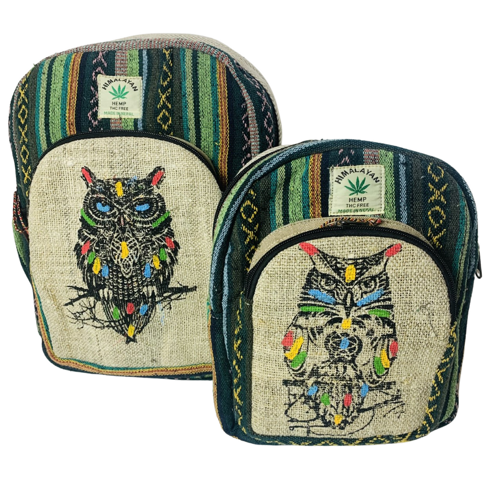 7NEP Hemp Backpack Owl Small & Medium