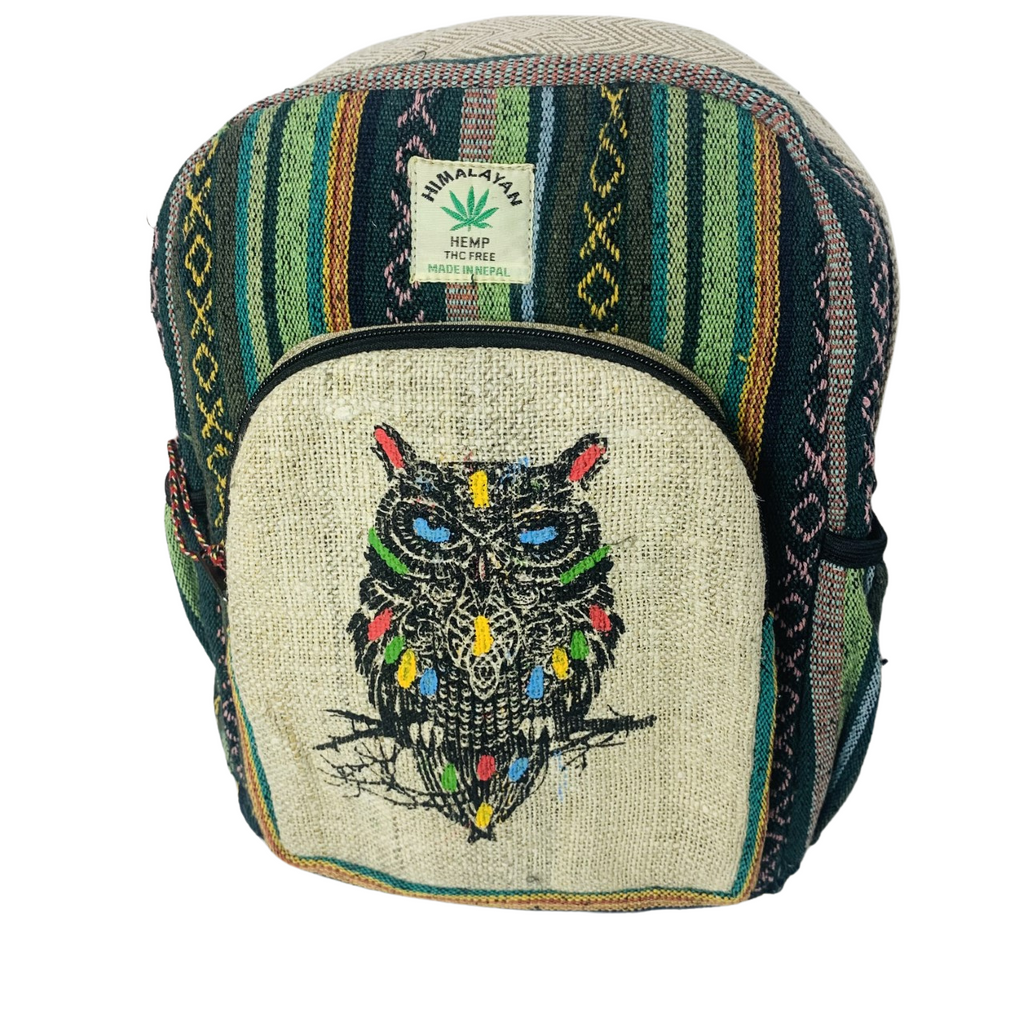 7NEP Hemp Backpack Owl Small & Medium